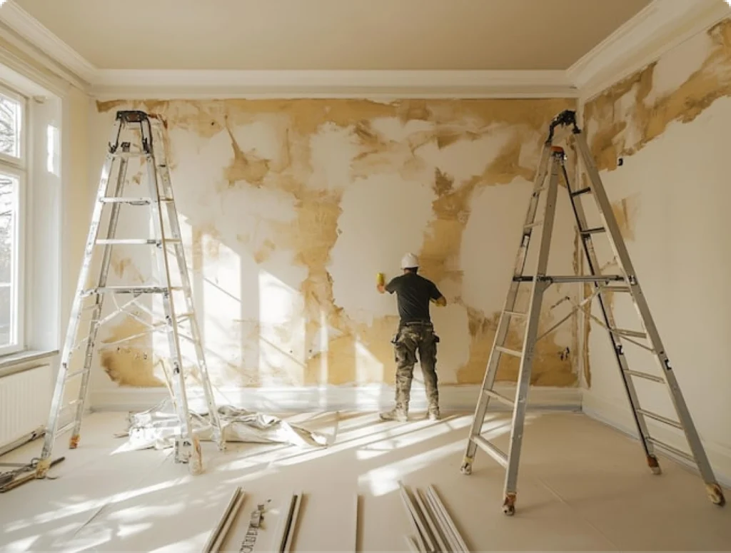 Interior home renovation under progress