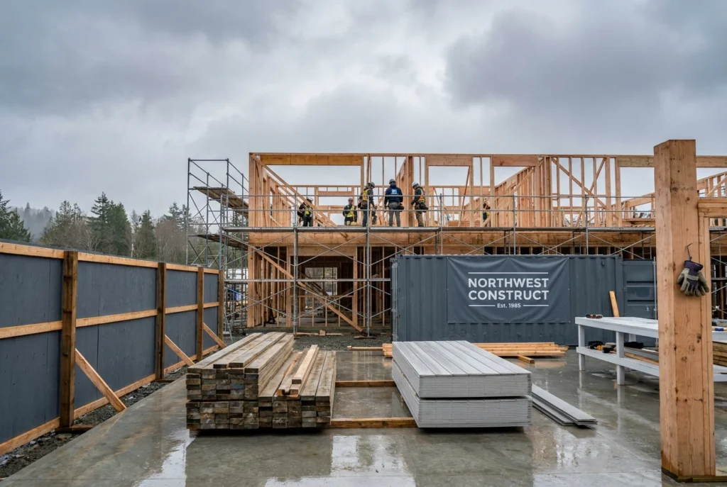 Professional header image for industry analysis: Commercial Framing in BC: What Owners Should Expect From ...