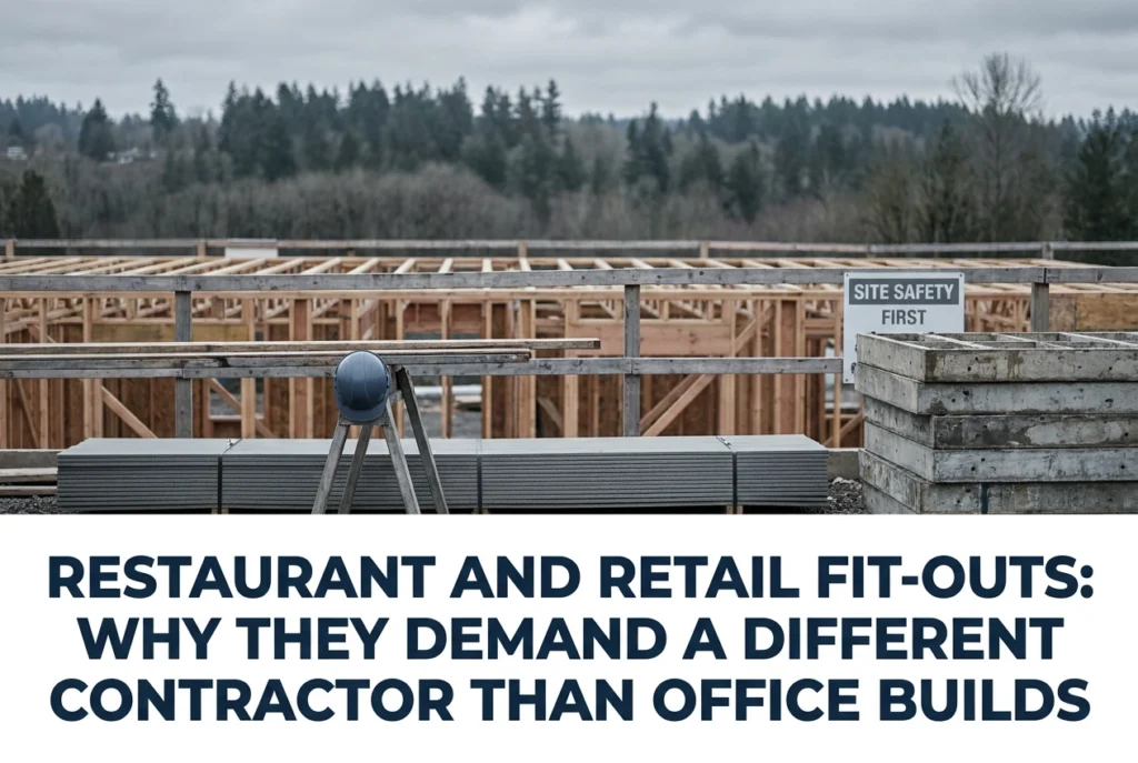 Professional header image for industry analysis: Restaurant and Retail Fit-Outs: Why They Demand a Differe...